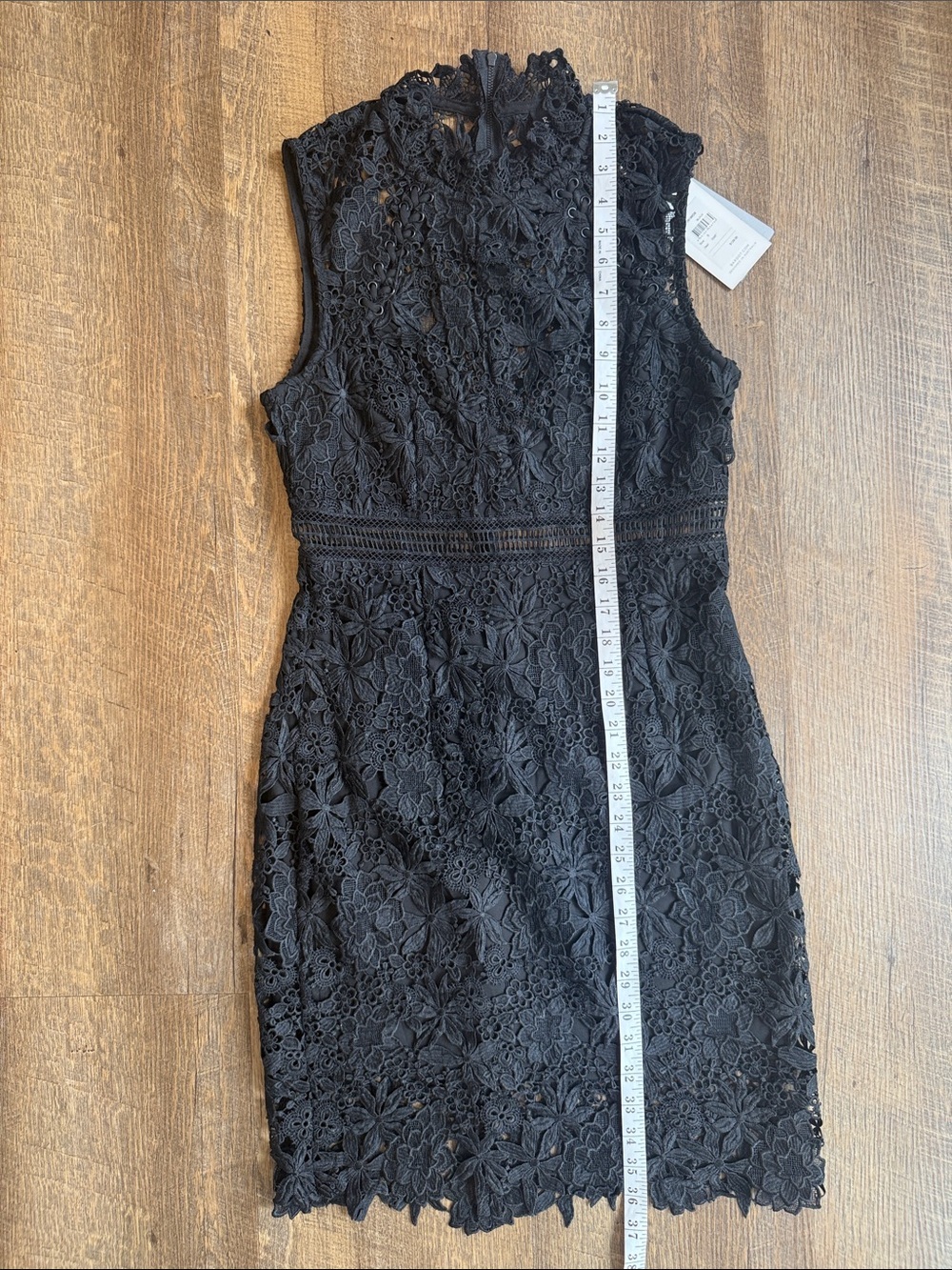 NWT Bardot PARIS Lace Sleeveless Cocktail Bodycon Black Mini Dress Size Small - Picture 13 of 16